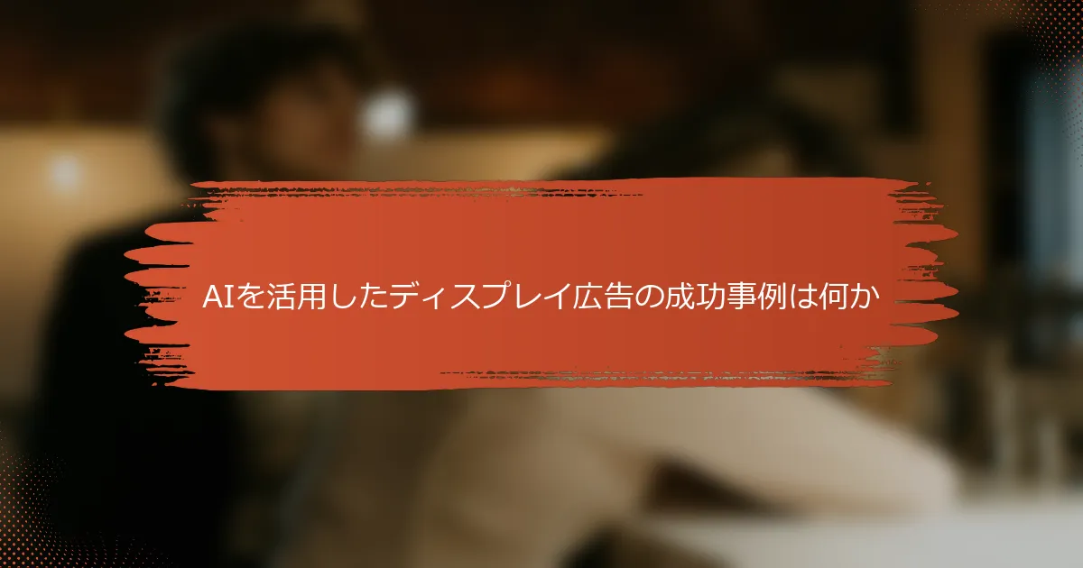 AIを活用したディスプレイ広告の成功事例は何か