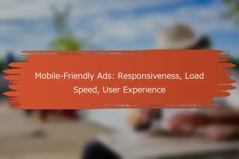モバイルフレンドリー広告：レスポンシブ対応、読み込み速度、ユーザーエクスペリエンス