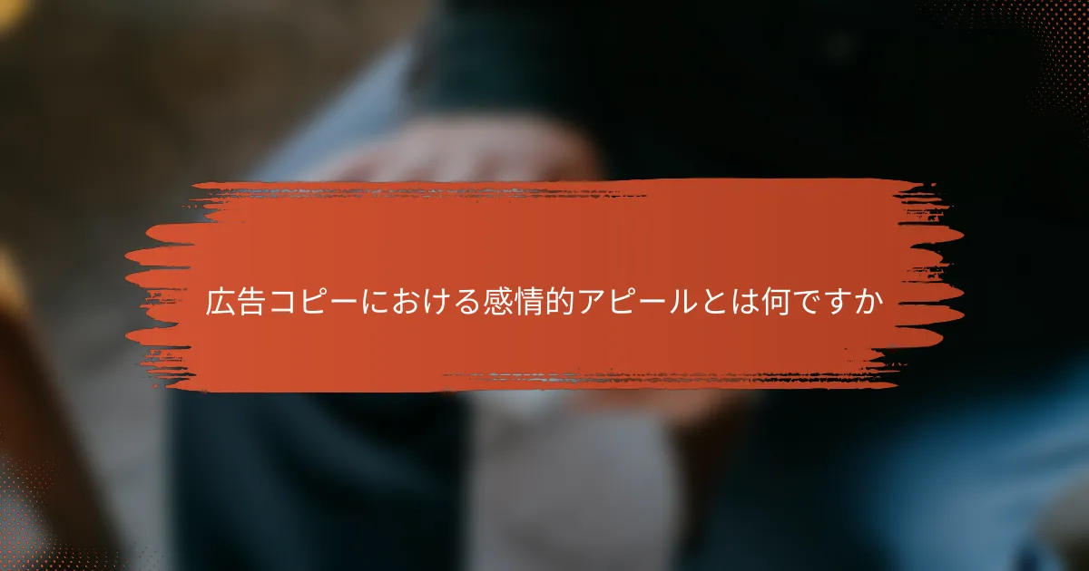広告コピーにおける感情的アピールとは何ですか