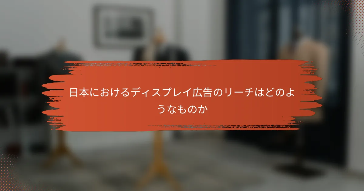 日本におけるディスプレイ広告のリーチはどのようなものか