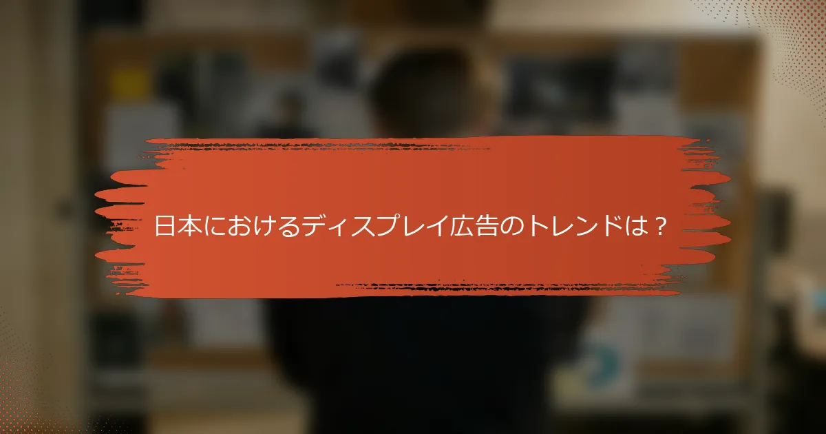 日本におけるディスプレイ広告のトレンドは？